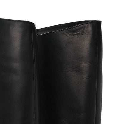 Christian Louboutin Calfskin Ingrassato Croche Cate 20 Boots 41 Black 8 of 13