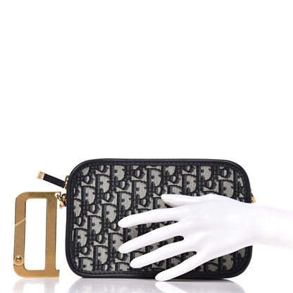 Christian Dior Oblique Diorquake Clutch Blue 2 of 13