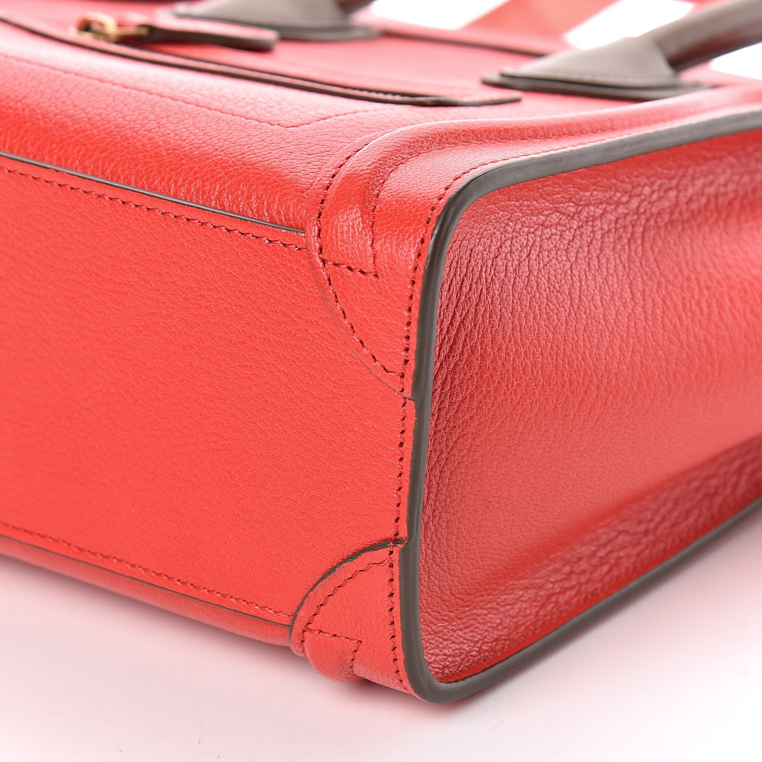 Celine Goatskin Nano Tri-Color Luggage Red 8 of 8