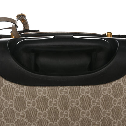 Gucci GG Supreme Monogram Textured Dollar Calfskin Web Small Savoy Cabin Trolley Beige Mystic White Oatmeal 10 of 15