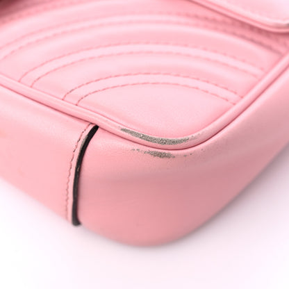 Gucci Calfskin Matelasse Mini GG Marmont Shoulder Bag Wild Rose 9 of 16