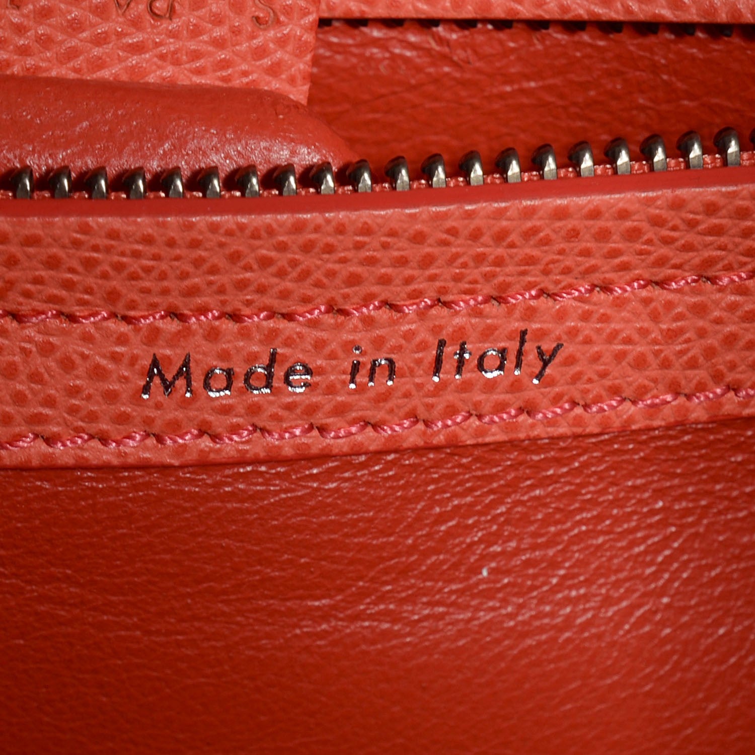 Celine Grained Calfskin Medium Phantom Luggage Coral 7 of 9