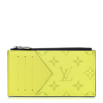 Louis Vuitton Monogram Taiga Coin Card Holder Yellow 1 of 7