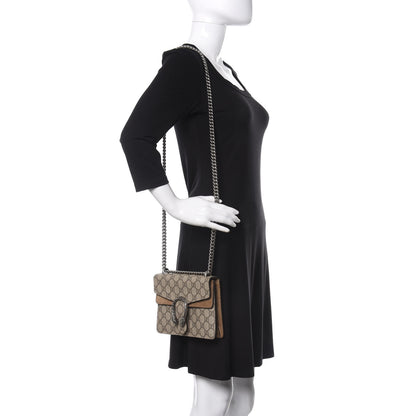 Gucci GG Supreme Monogram Mini Dionysus Shoulder Bag Taupe 2 of 10