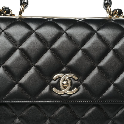 Chanel Lambskin Quilted Large Trendy CC Dual Handle Flap Bag Black 8 of 10