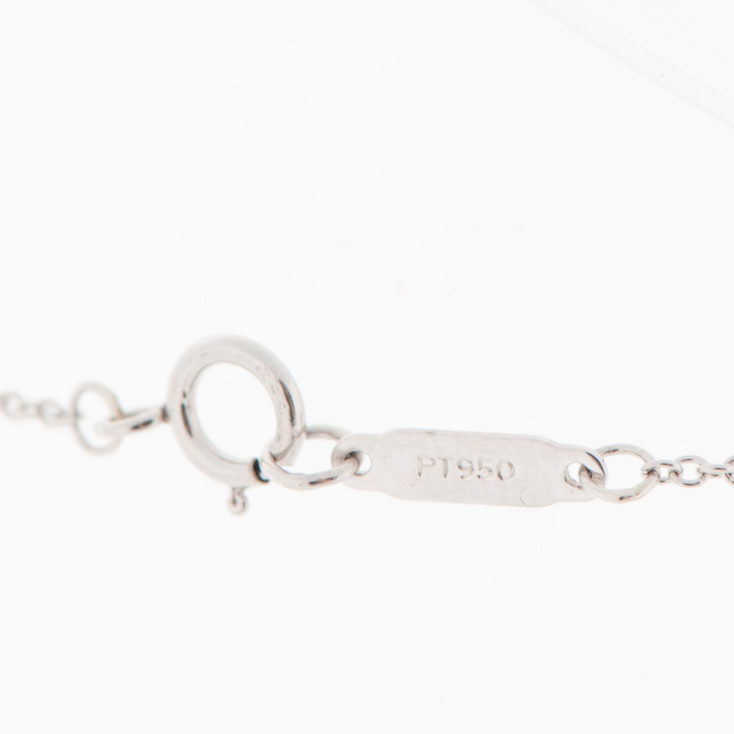 Platinum Diamond Letters C Pendant Necklace