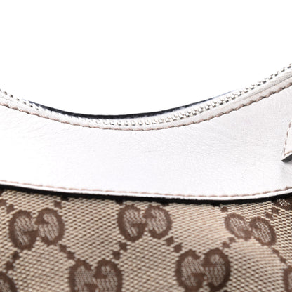 Gucci Monogram Medium D Gold Ring Hobo White 10 of 10