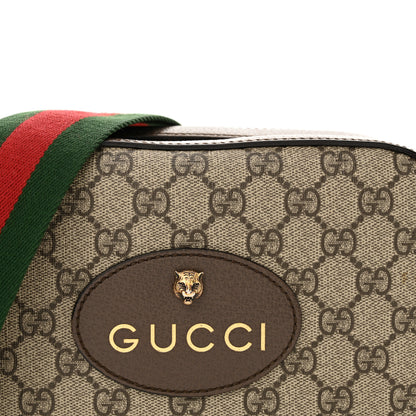 Gucci GG Supreme Monogram Web Neo Vintage Shoulder Bag Beige New Acero Crop 8 of 15