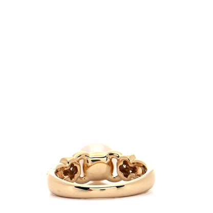 Mikimoto 18K Yellow Gold Diamond Akoya Pearl 7mm Ring 47 4.25 3 of 6