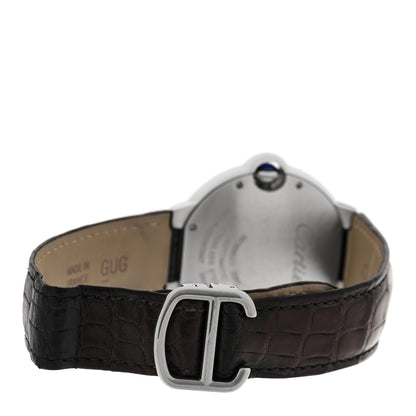 Cartier Stainless Steel Alligator 36mm Ballon Bleu De Cartier Automatic Watch Brown 3 of 6