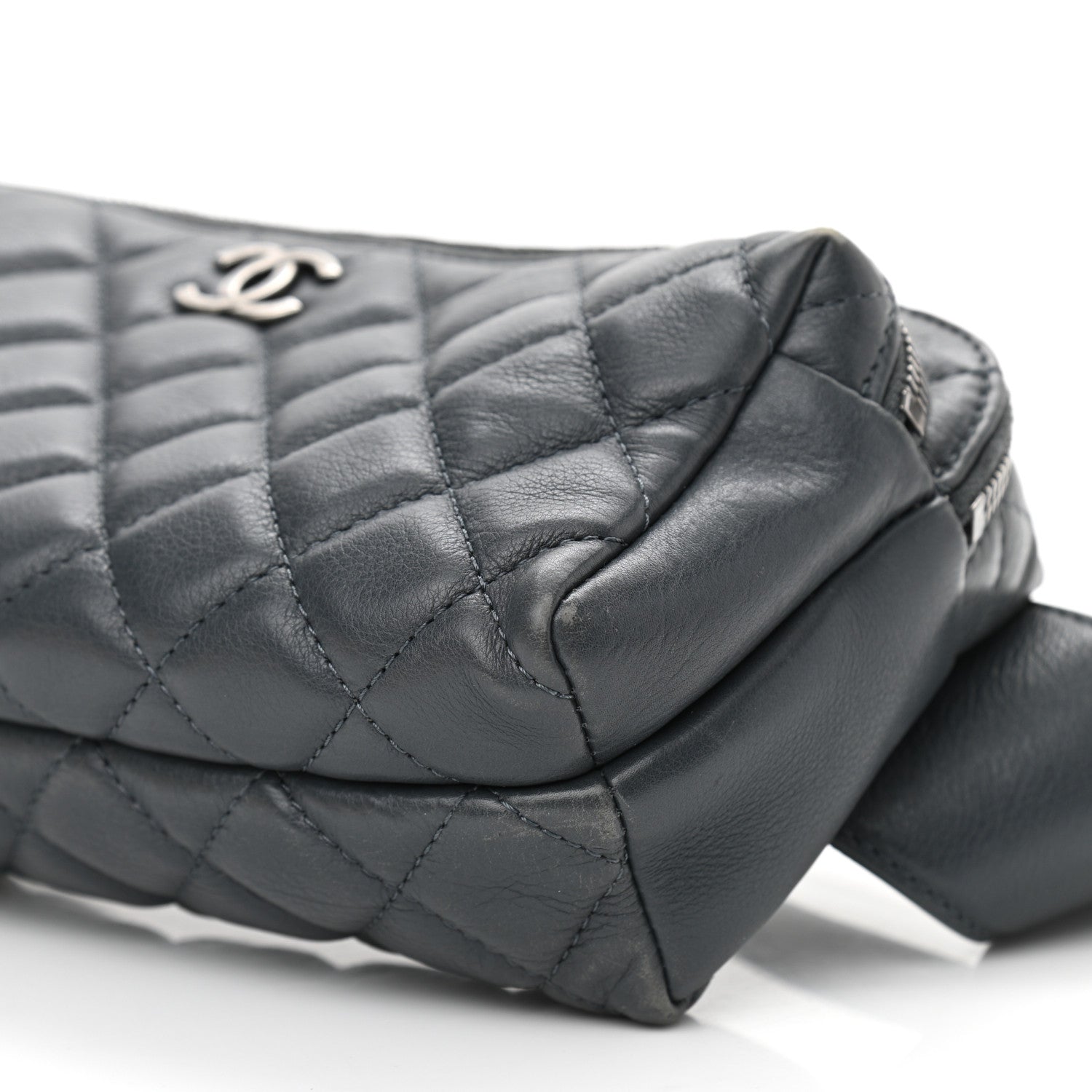 Chanel Calfskin Quilted Waist Bag Dark Grey 10 of 15