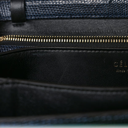 Celine Lizard Medium Classic Box Flap Bag Navy 9 of 9