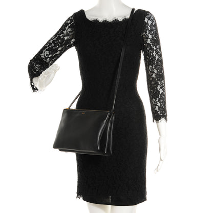 Celine Lambskin Large Trio Crossbody Bag Black 2 of 7