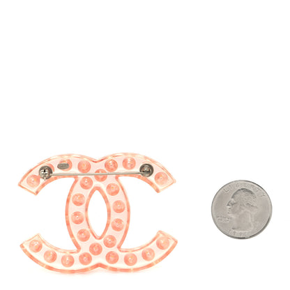 Chanel Resin Pearl CC Brooch Pink 2 of 3