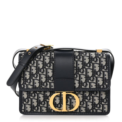 Christian Dior Oblique 30 Montaigne Flap Bag Blue 1 of 8