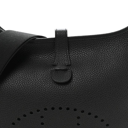Hermes Taurillon Clemence Evelyne III GM Black 7 of 9