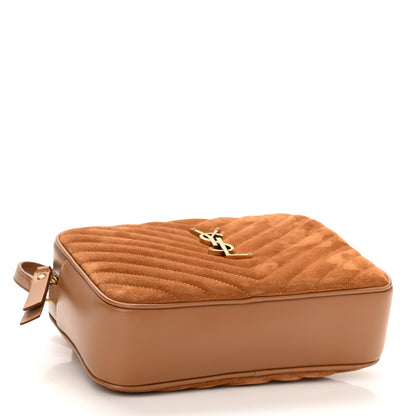 Saint Laurent Suede Matelasse Monogram Lou Camera Bag Cinnamon 4 of 9