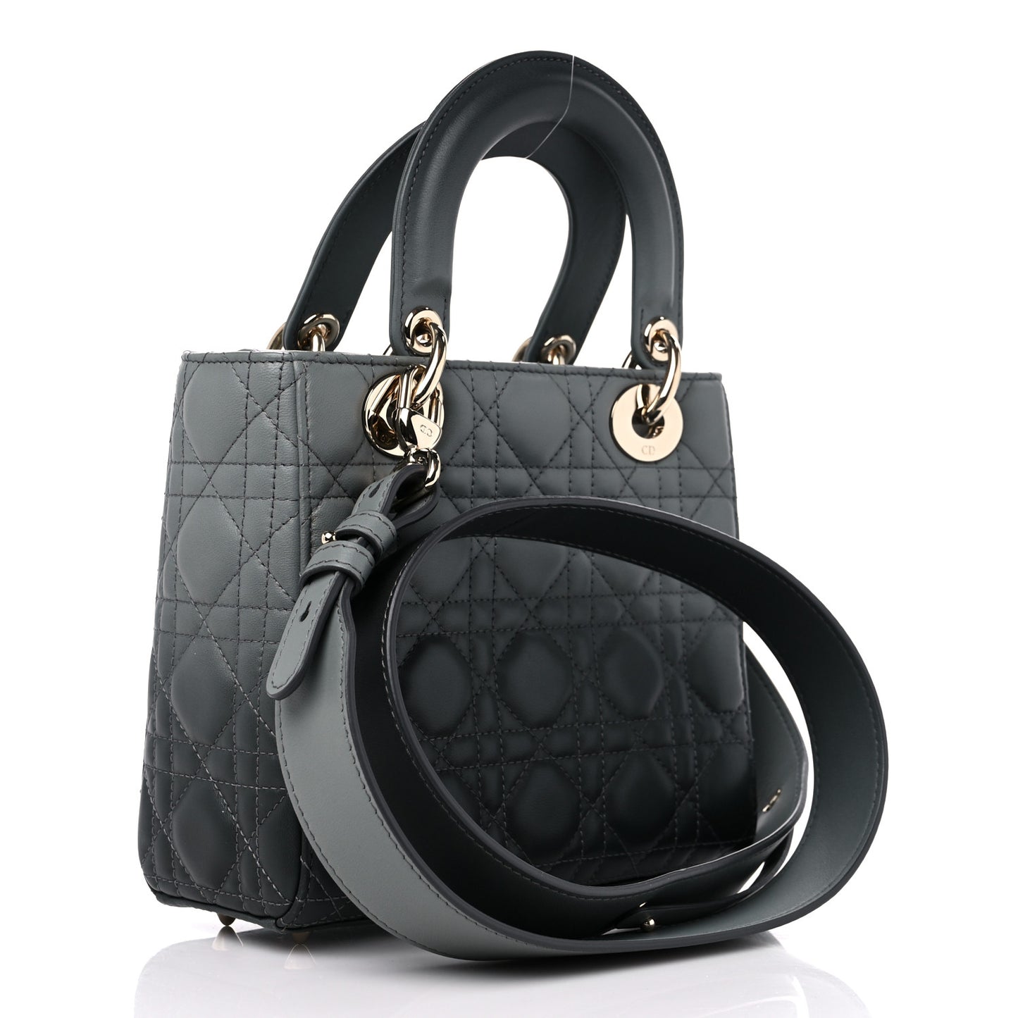Lambskin Cannage Gradient Small My ABCDior Lady Dior Grey