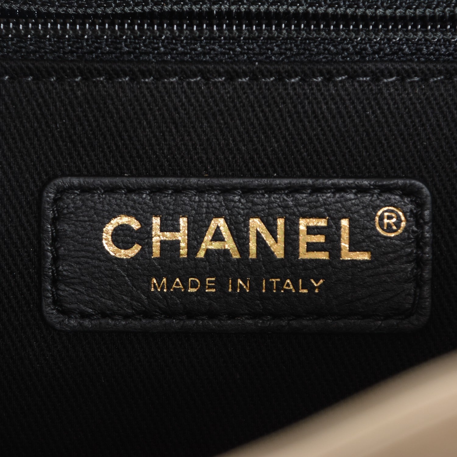 Chanel Lambskin CC Stitched Drawstring Bucket Bag Beige 7 of 8