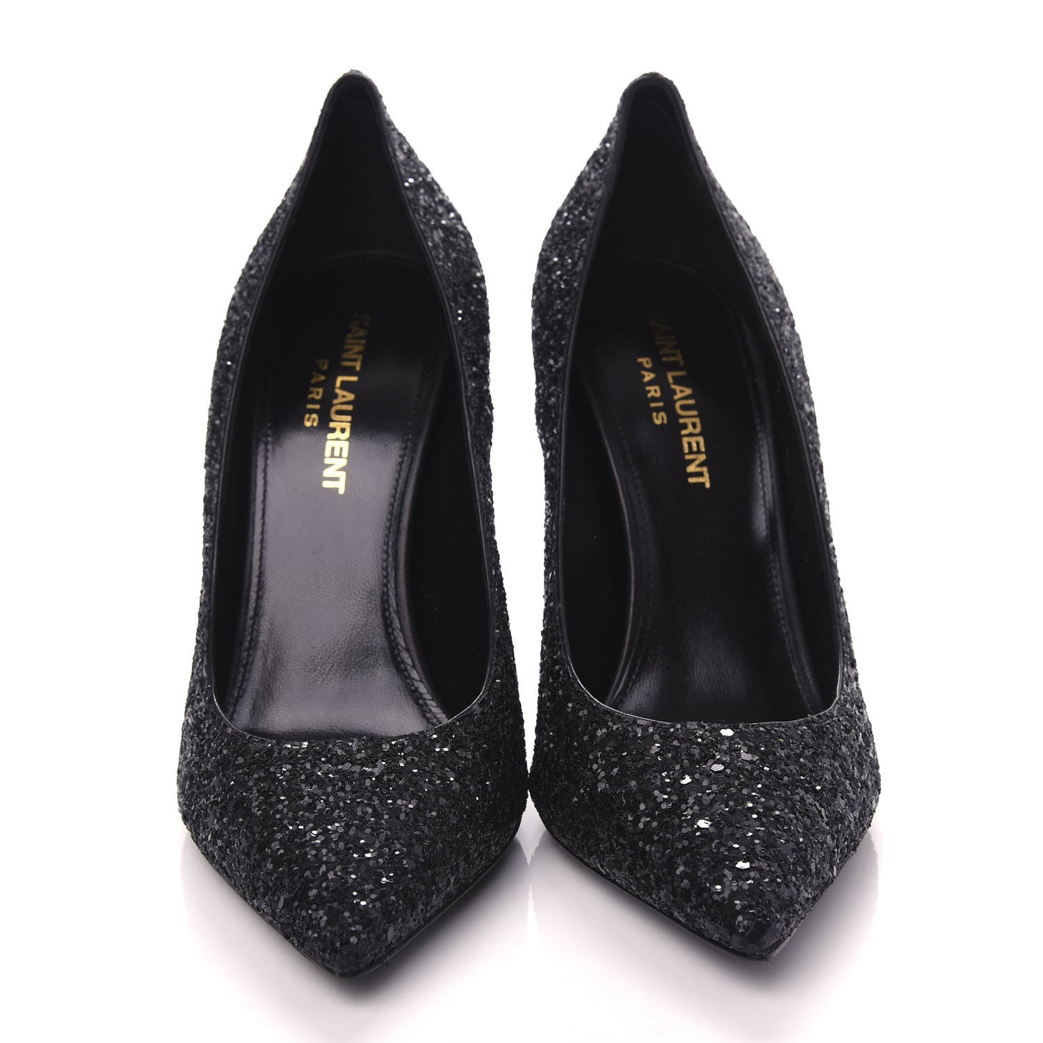 Saint Laurent Glitter Opyum 100 Pumps 36 Black 5 of 11