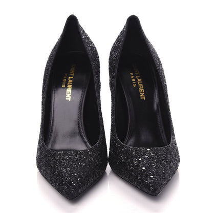 Saint Laurent Glitter Opyum 100 Pumps 36 Black 5 of 11