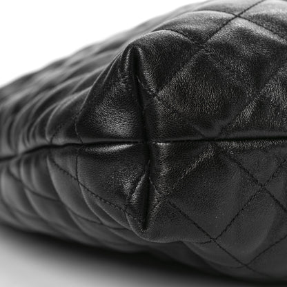 Saint Laurent Lambskin Quilted Maxi Icare Shopping Tote Black 7 of 8