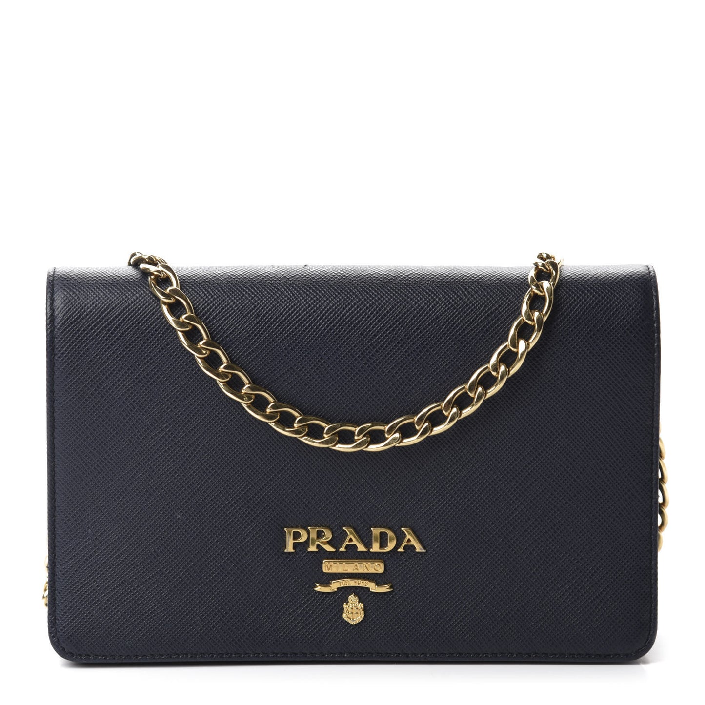 Saffiano Lux Chain Wallet Baltico