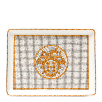 Hermes Porcelain Mosaique au 24 Gold Sushi Plate 1 of 4