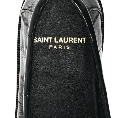 Saint Laurent Supple Eel Le 15 Loafer Penny Slippers 37.5 Black 8 of 10
