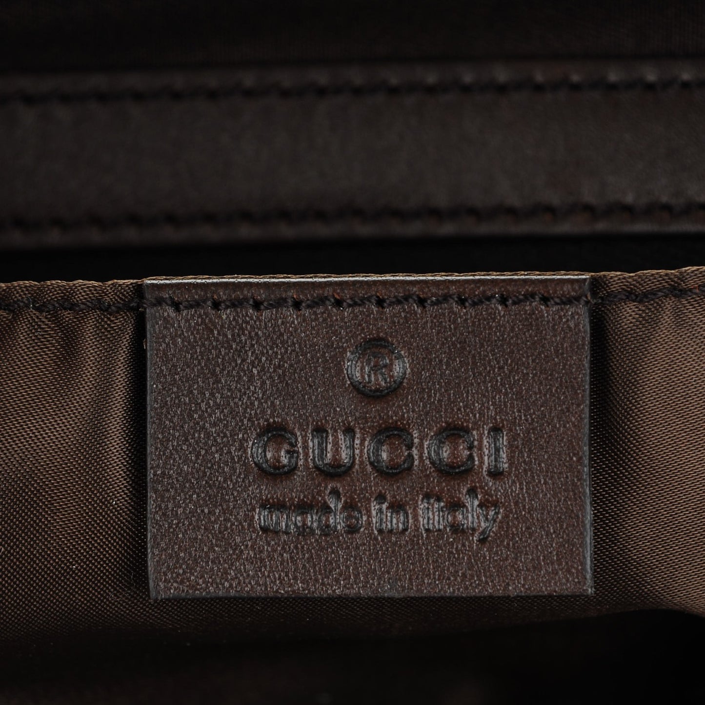 Nylon Diamante Small Cosmetic Case Brown