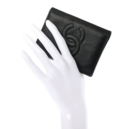Chanel Caviar Timeless CC Card Holder Wallet Black 2 of 9
