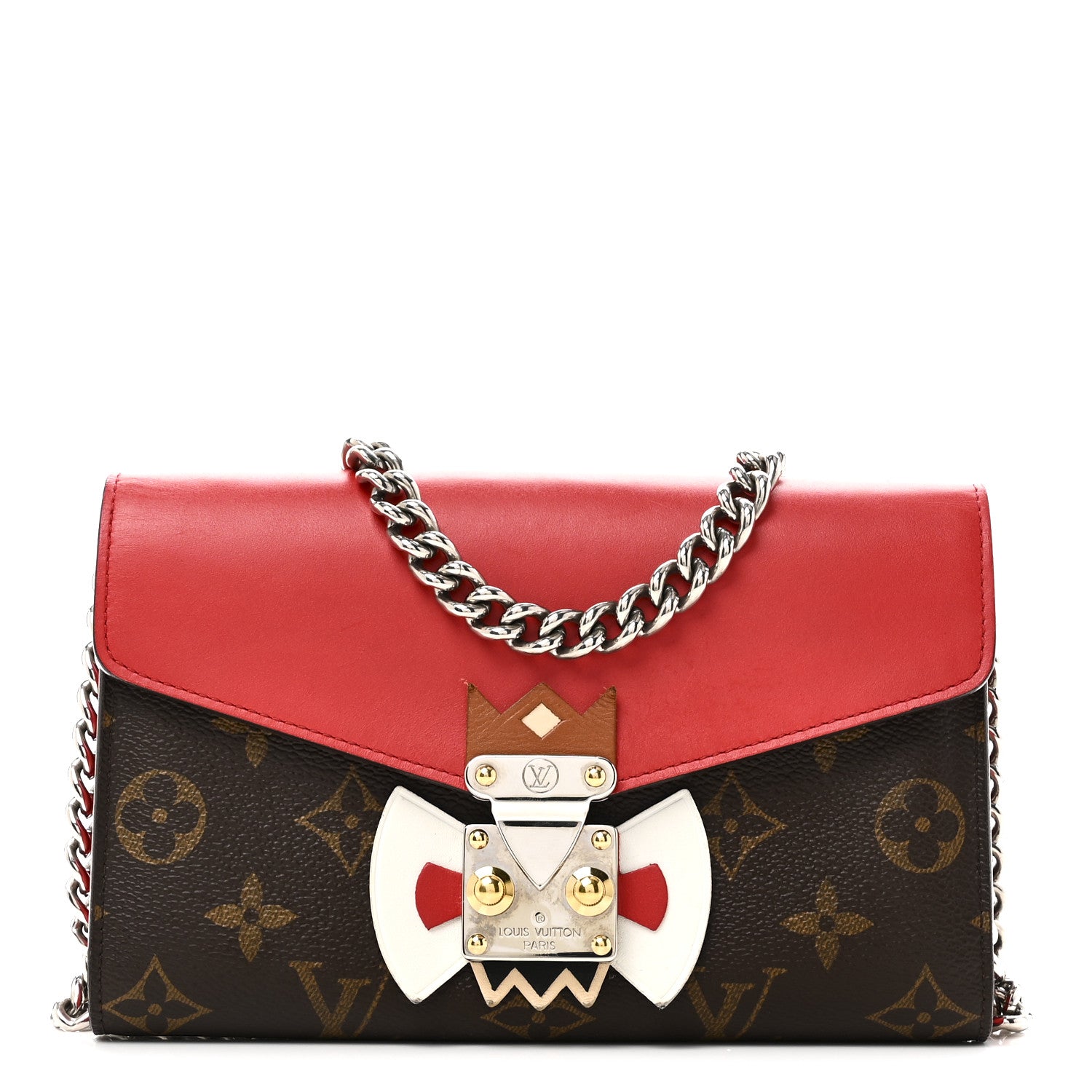 Louis Vuitton Monogram Tribal Mask Chain Wallet Rouge 1 of 8