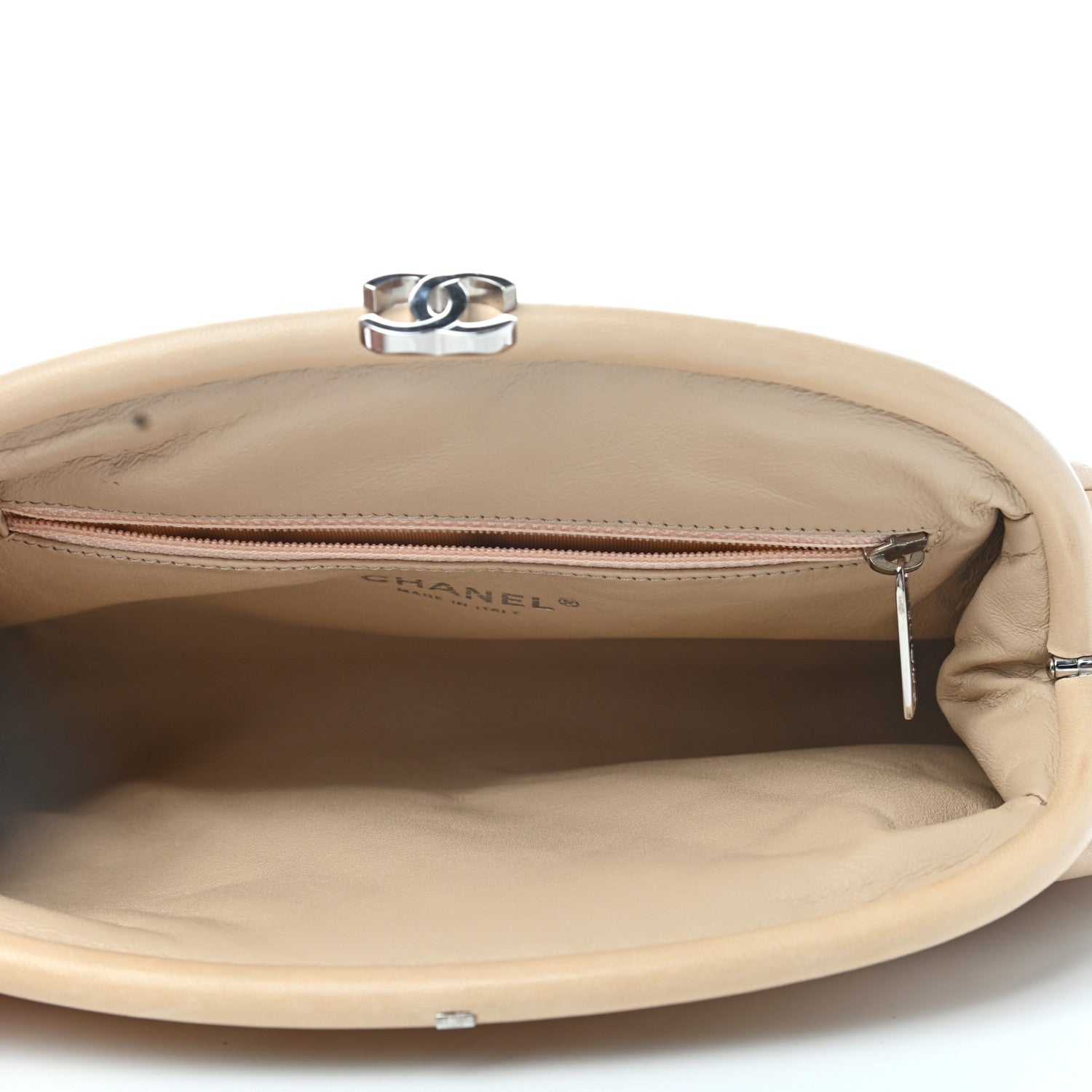 Chanel Lambskin Quilted Timeless Clutch Beige Clair 5 of 7