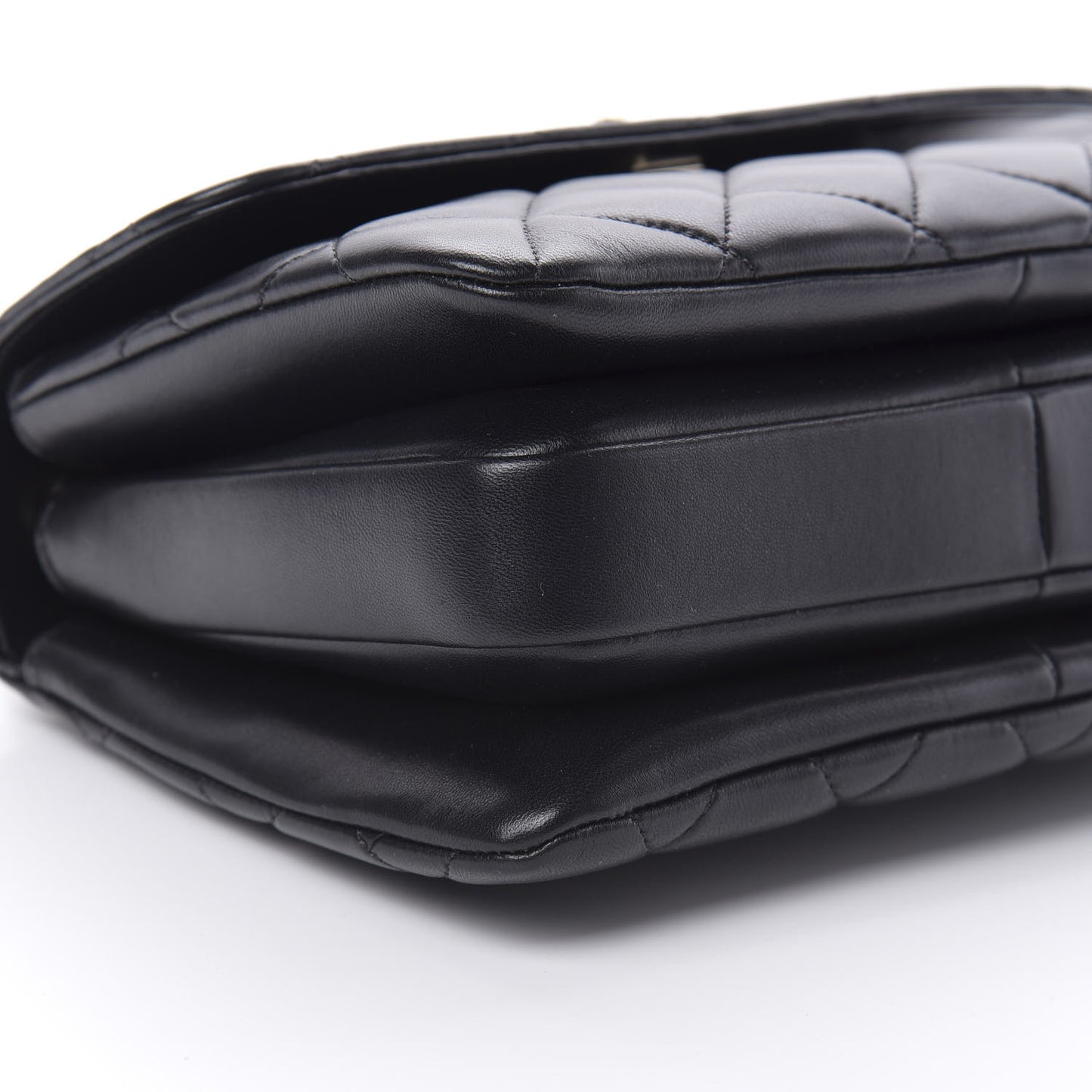 Lambskin Quilted Small Trendy CC Dual Handle Flap Bag Black