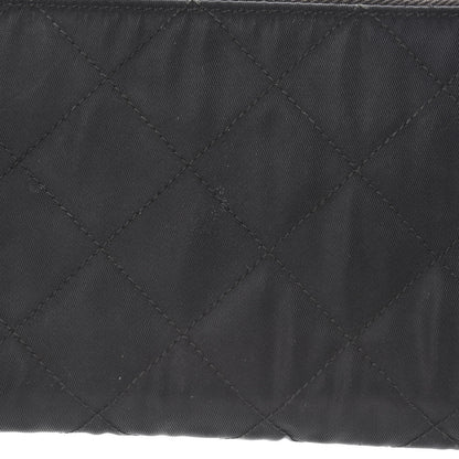 Prada Tessuto Nylon Quilted Zip Around Wallet Black 10 of 10