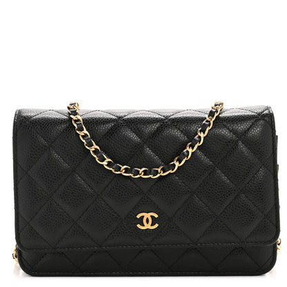 Chanel Caviar Quilted Wallet On Chain WOC Black 1 of 14