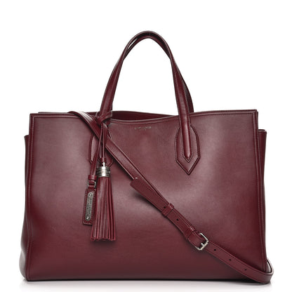 Saint Laurent Calfskin Medium Amber Tote Rouge Legion 1 of 10