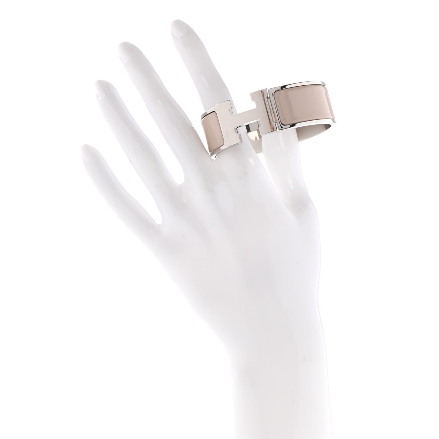 Enamel Wide Clic Clac H Bracelet PM Marron Glace