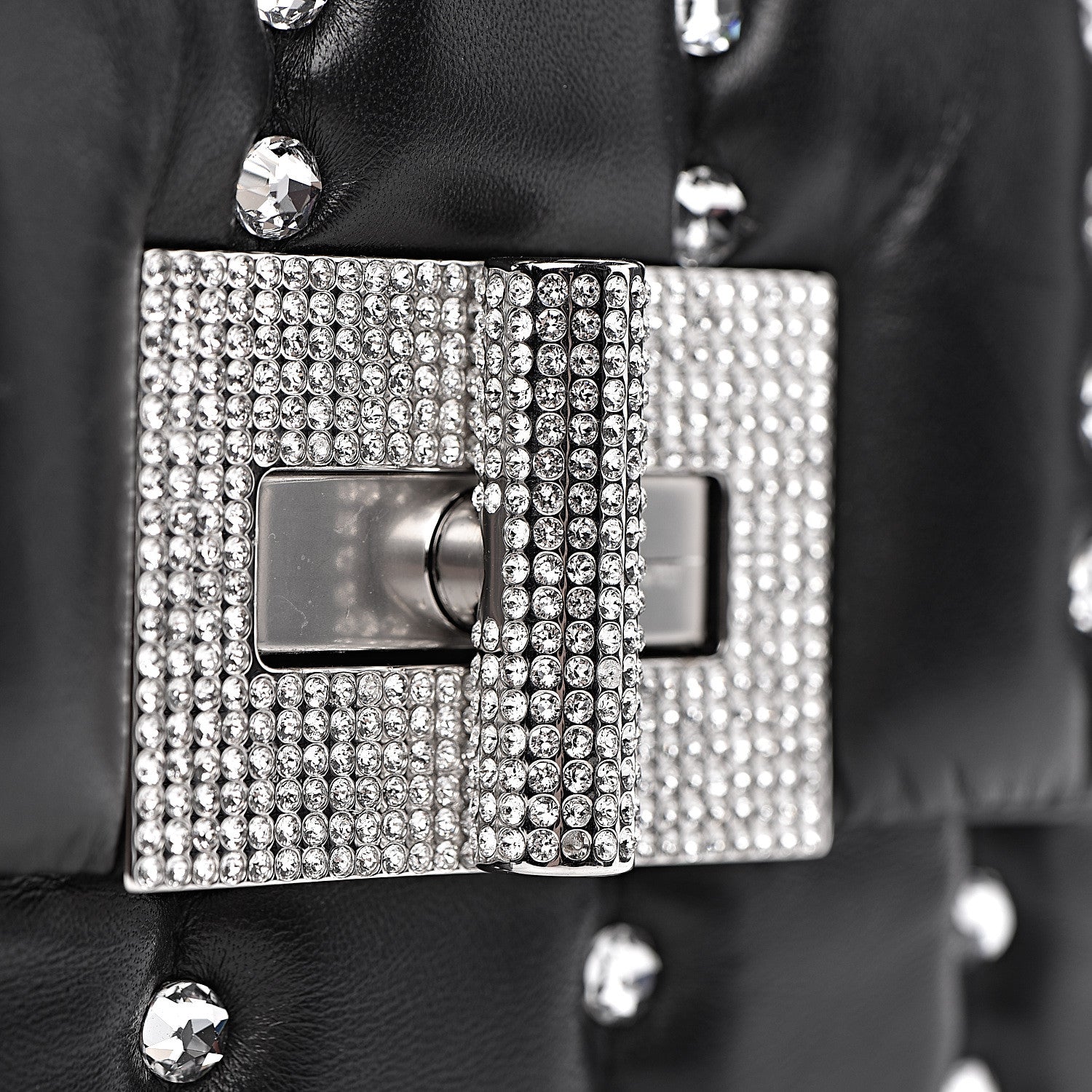 Tom Ford Lambskin Quilted Crystal Small Natalia Chain Bag Black 10 of 19