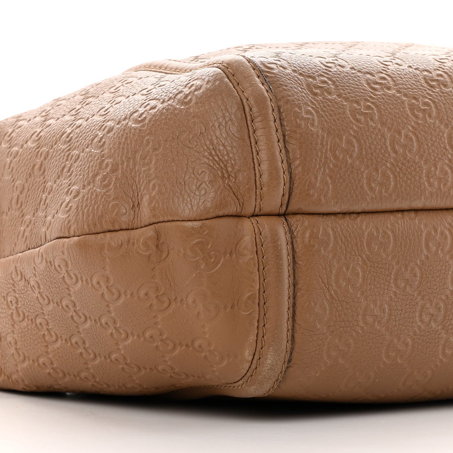 Gucci Guccissima Medium Techno Horsebit Hobo Taupe 9 of 17