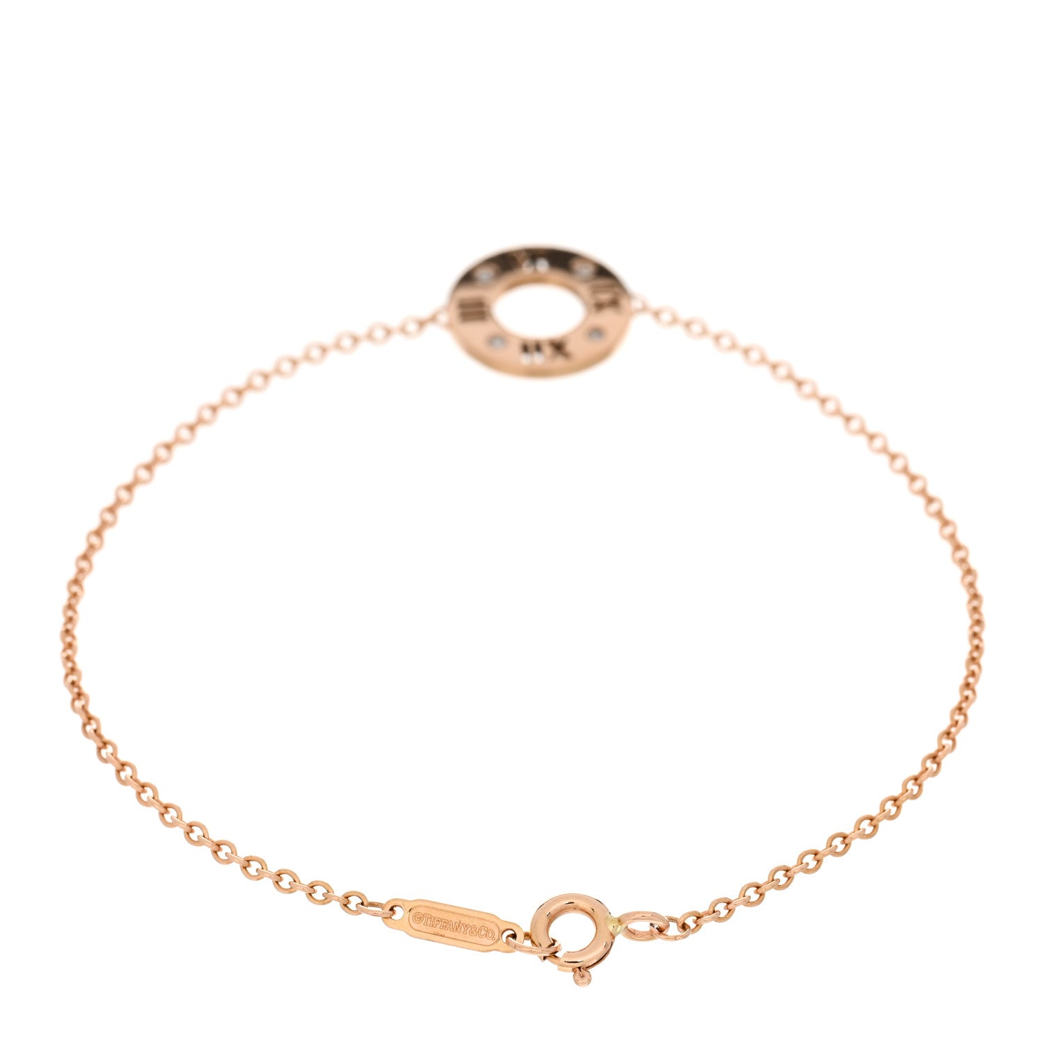 Tiffany 18K Rose Gold Diamond Atlas Pierced Bracelet 2 of 4