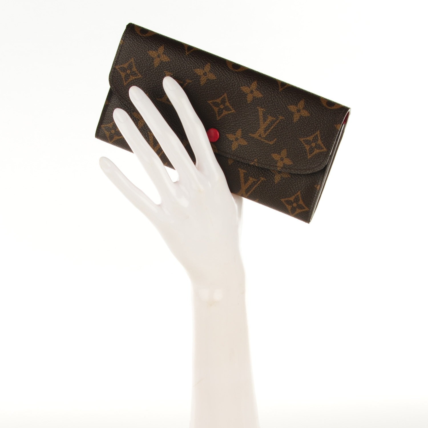 Louis Vuitton Monogram Emilie Wallet Red 2 of 8
