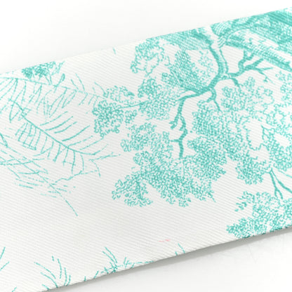 Christian Dior Silk Toile De Jouy Mitzah Scarf Green 4 of 4