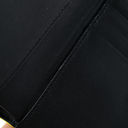 Saint Laurent Patent Grain De Poudre Matelasse Chevron Monogram Zipped Two-Part Wallet Neon Yellow 7 of 7