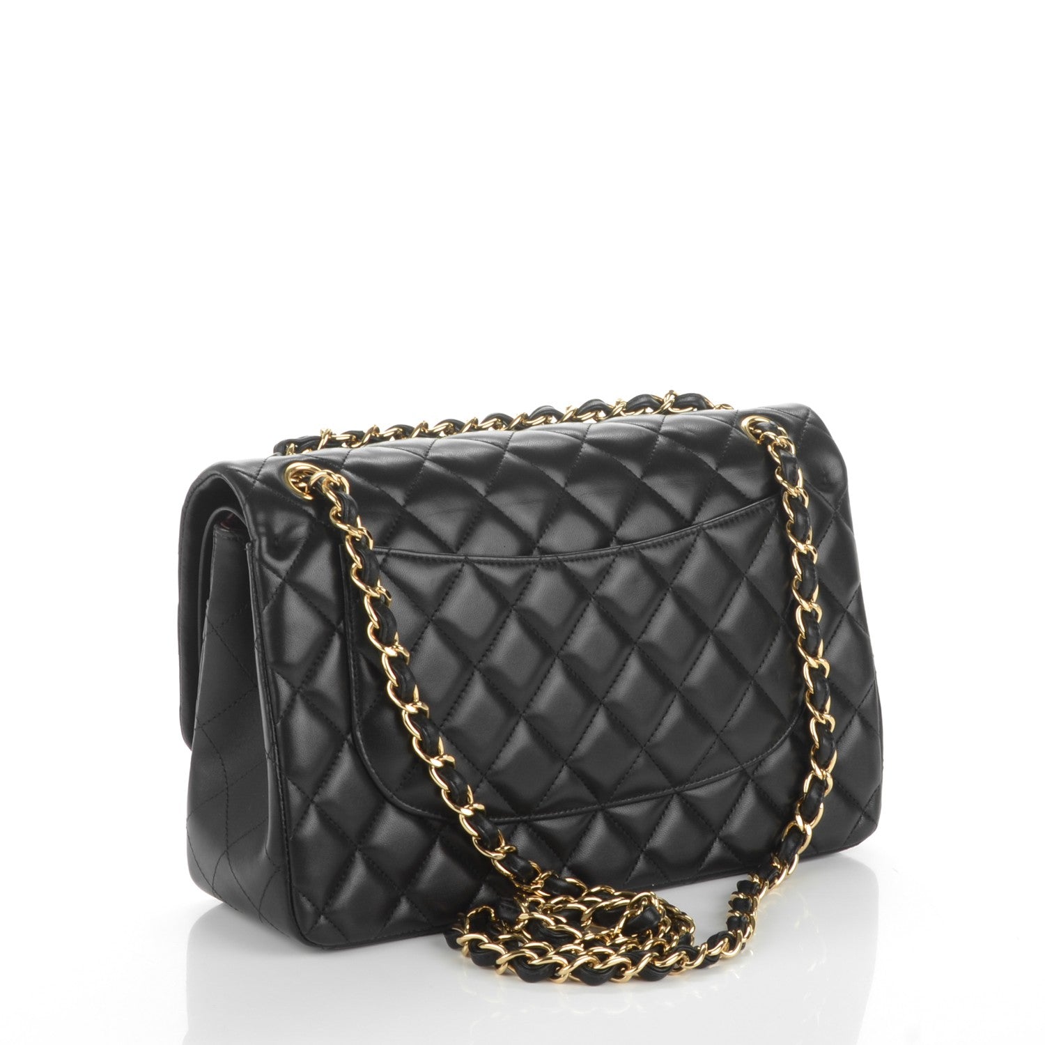 Chanel Lambskin Quilted Jumbo Double Flap Black 3 of 7