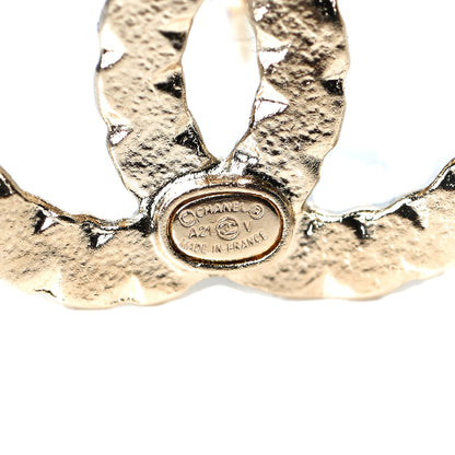 Chanel Crystal Over The Rainbow CC Earrings Gold Multicolor 4 of 4