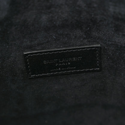 Saint Laurent Calfskin Crocodile Embossed Small Sac de Jour Black 6 of 9
