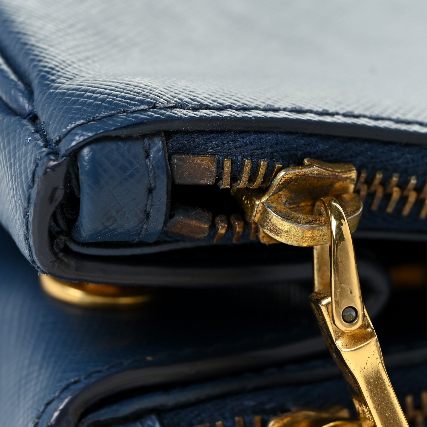 Prada Saffiano Galleria Double Zip Tote Bluette 15 of 16