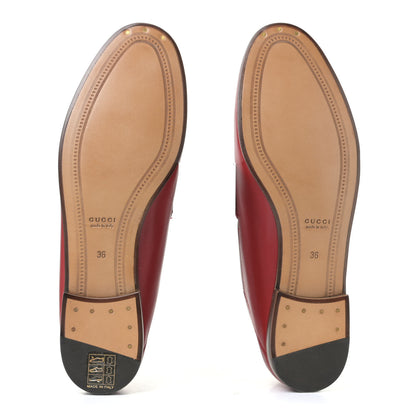 Gucci Lambskin Womens Brixton Horsebit Loafers 36 Hibiscus Red 4 of 7