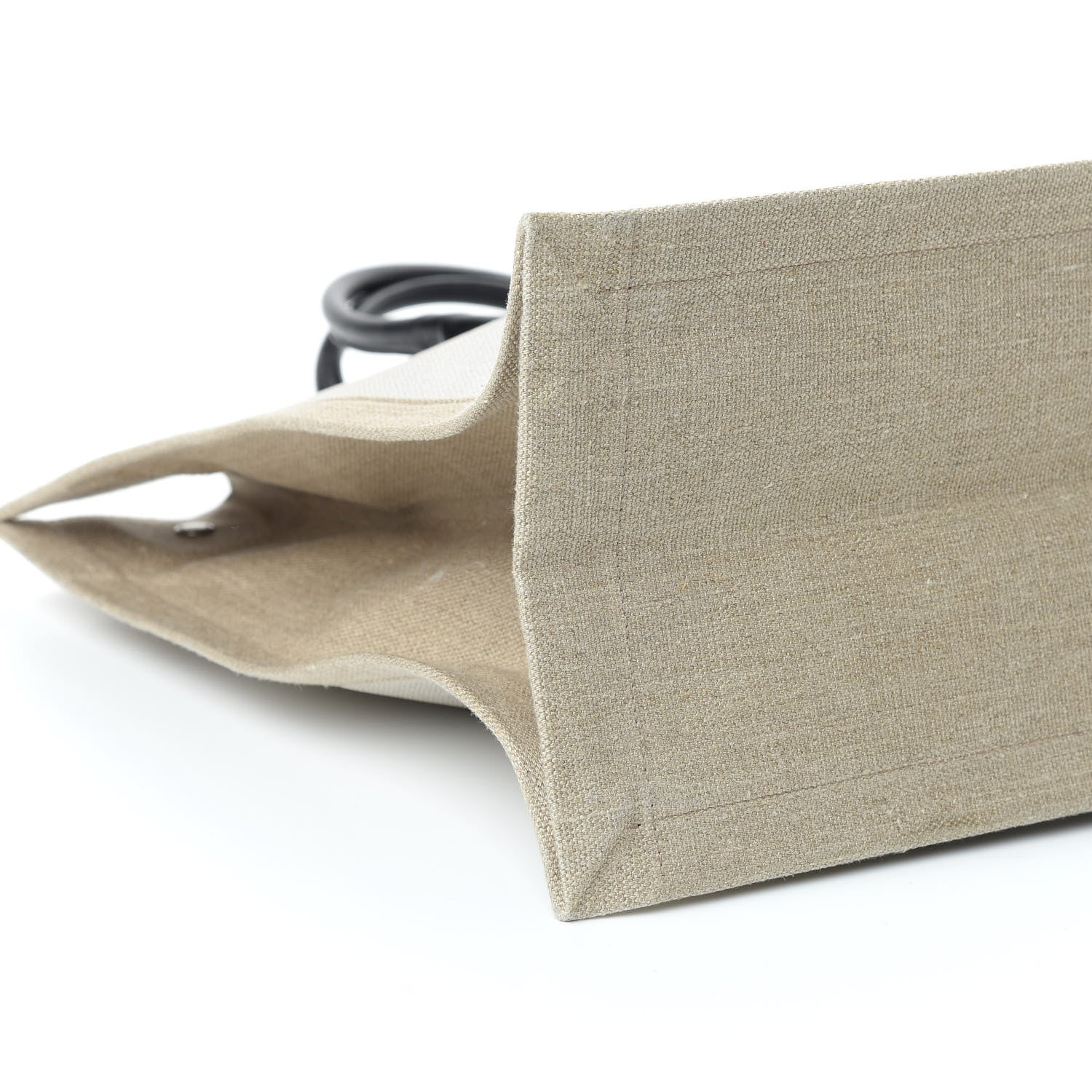 Saint Laurent Linen Calfskin Rive Gauche Tote Optic White 6 of 9
